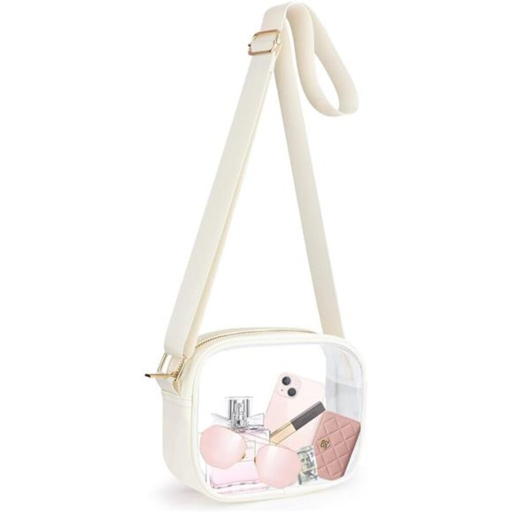 Clear Crossbody Bag, Stadium Approved Clear Purse Bag for Concerts Sports